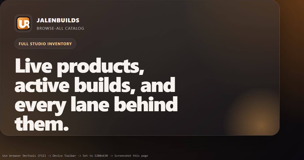 JalenBuilds outbound motion lane map