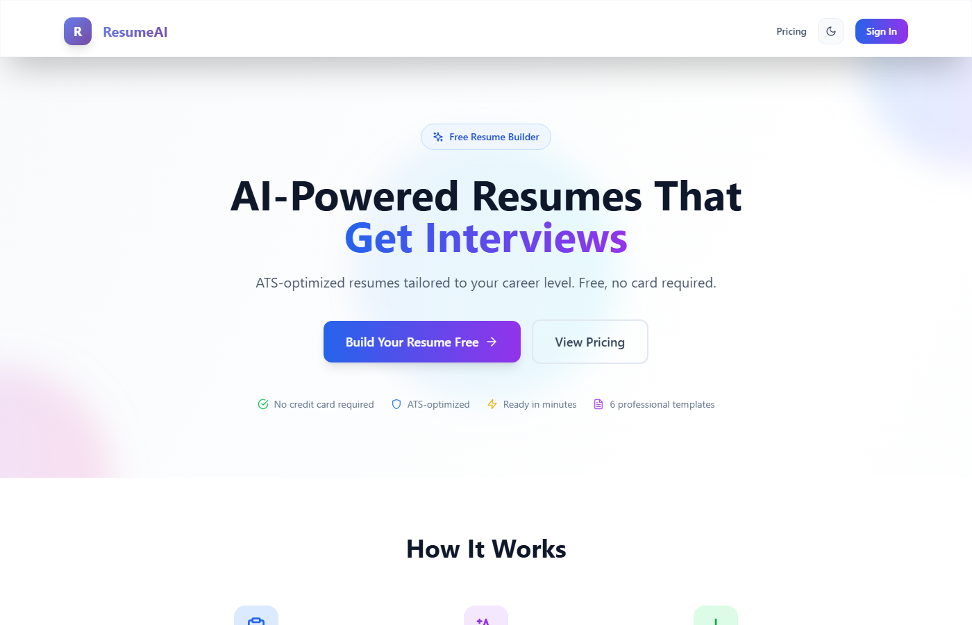 ResumeAI — ATS resume builder