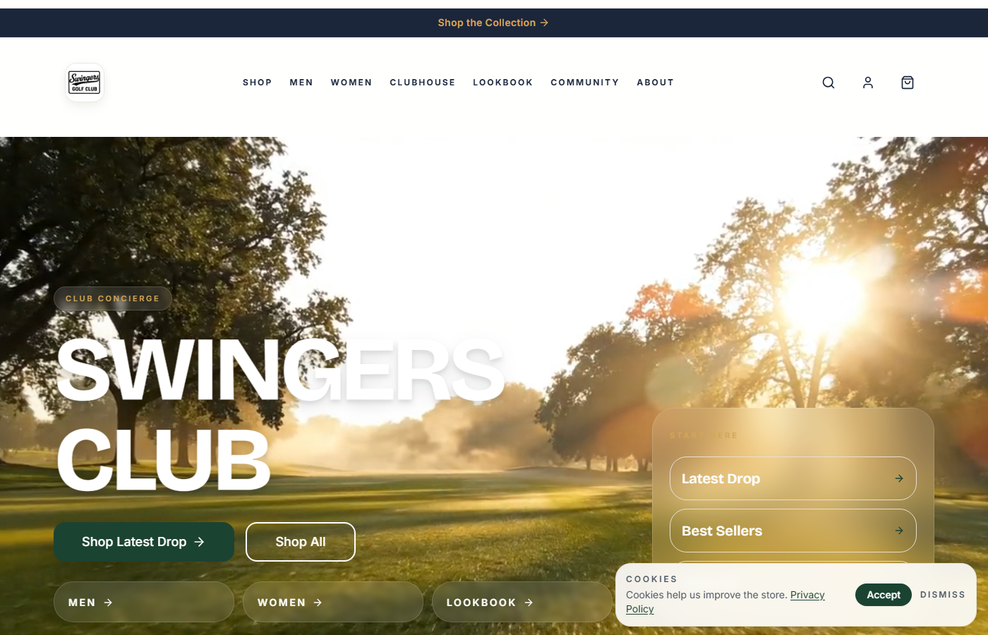 SwingersClub storefront preview